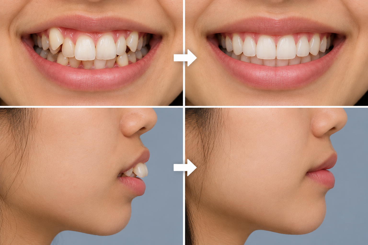 Dental illustration for understanding tooth alignment